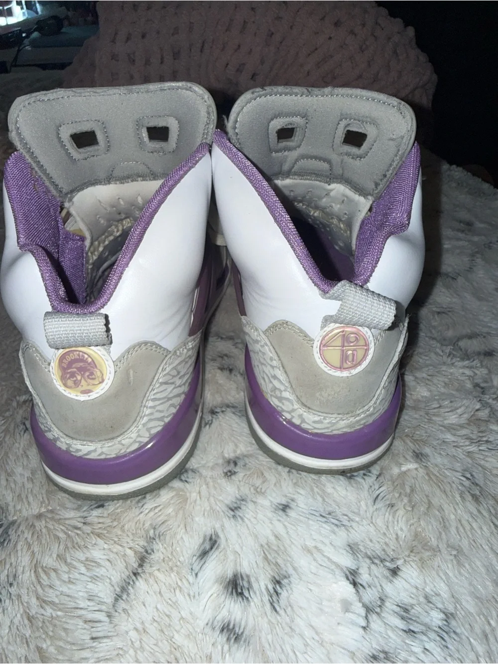 Air Jordan Spizike GS 'Cool Grey / Violet Pop' (317321-103) - Size 7Y Womens 8.5